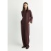 Xandres - PHOCAS PLAT ST 61110-22-0490 - Geklede bordeaux broek met wijde pijpen